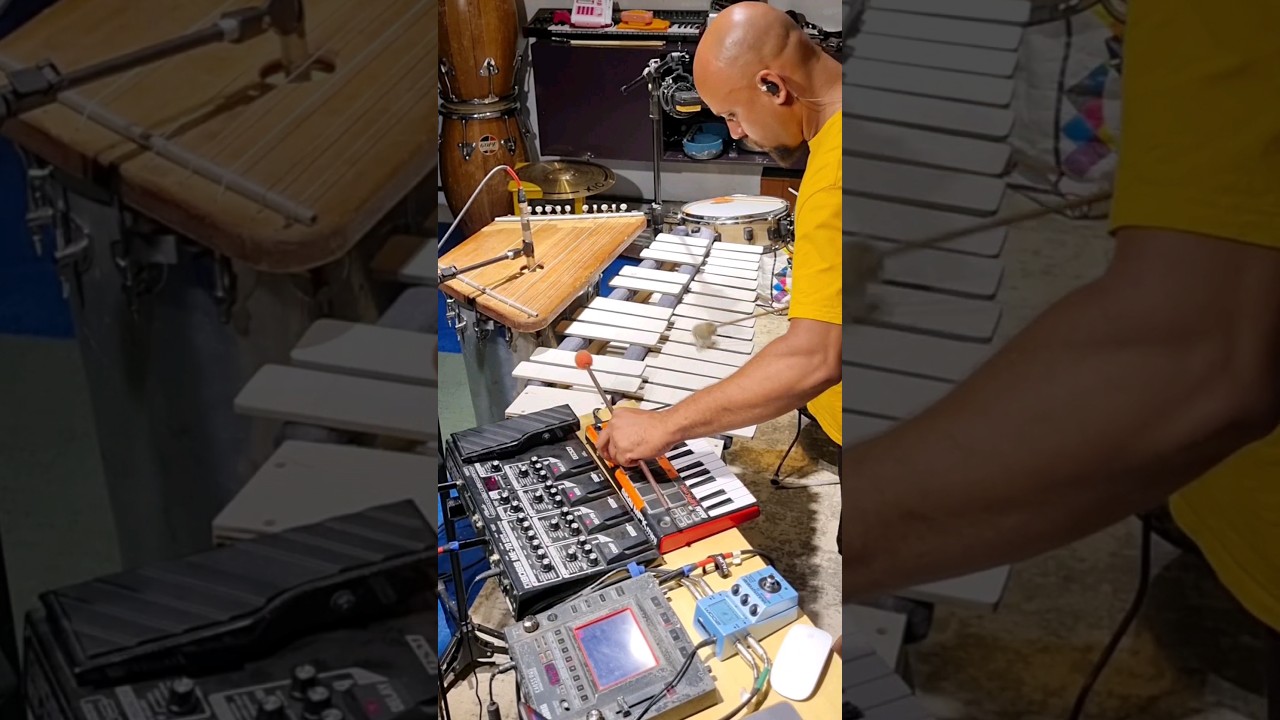 Marimba ceramofone #percussion #marimba #glassmarimba #experimentalmusic #fac180 #synth #pedalboard