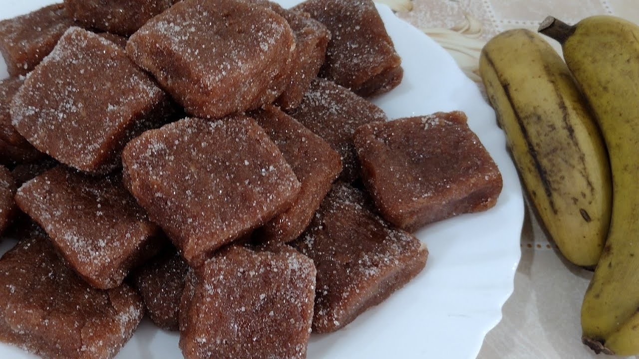 DOCE de Banana de Corte sem Gelatina sem Chocolate fácil de fazer e uma Delícia