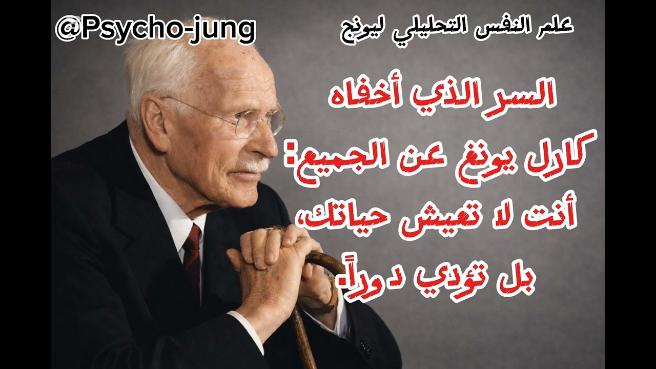 « كارل يونغ وكشف السر الذي يدمّر حياتك دون أن تشعر: أنت لا تعيش… بل تؤدي دورًا. Psycho-jung@ 