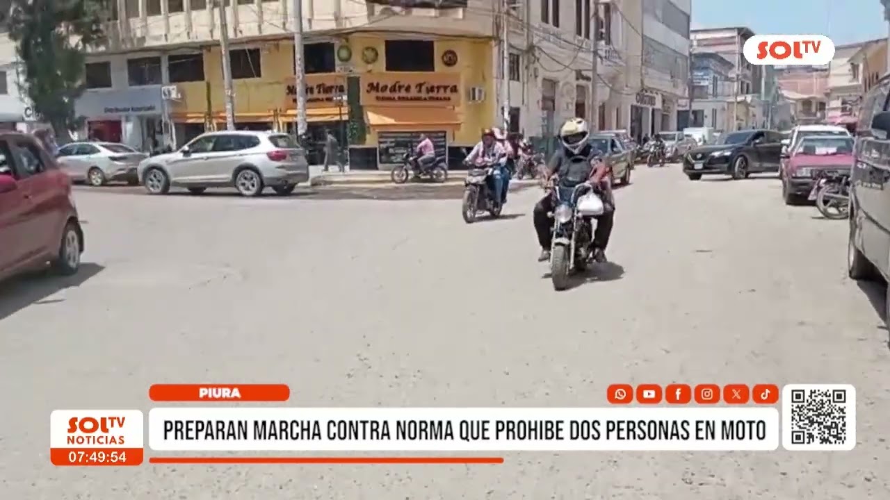 Piura: preparan marcha contra norma que prohíbe dos personas en moto