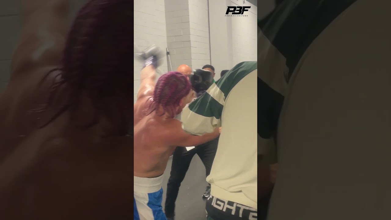 INSANE BRAWL BACK STAGE AT MISFITS 22 AFTER NATAN MARCON IS STOPPED BY CHASE DEMOOR #shorts