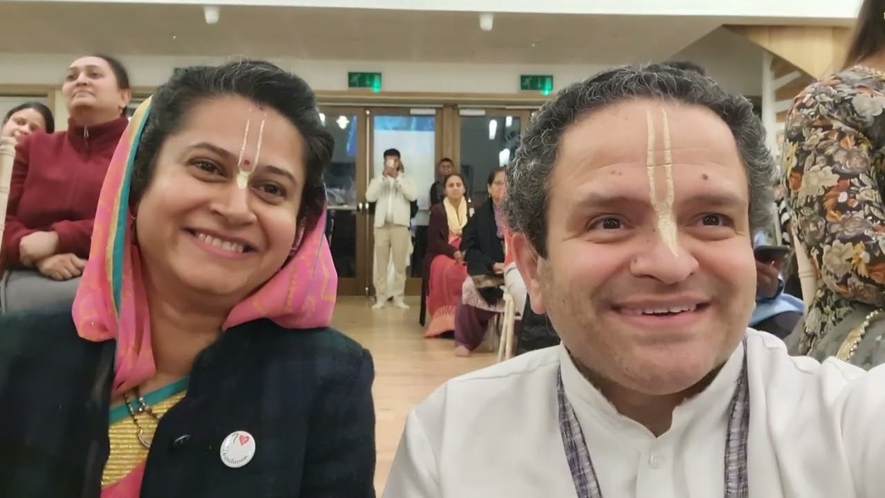 Visit Manor Temple H G Govid Krsna Das Sign Language Brilliant song Hare Krishna...