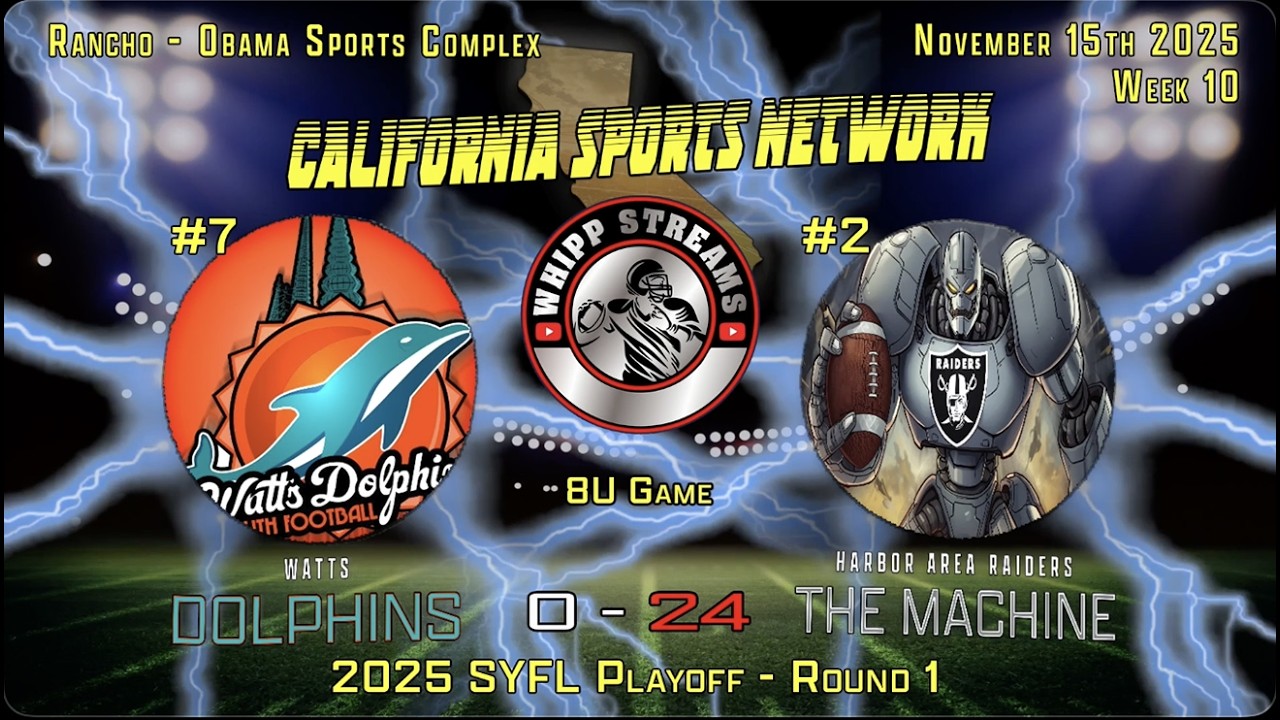 8U - #7 Watts Dolphins 0 vs #2 HA Raiders The Machine 24