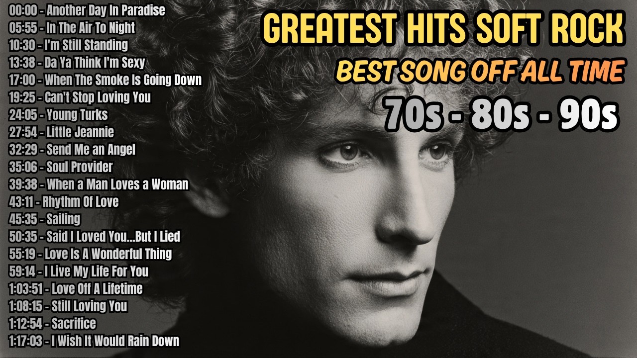Elton John, Rod Stewart, Phil Collins, Lobo, Bee Gees - Best Soft Rock Love Songs 70s 80s 90s