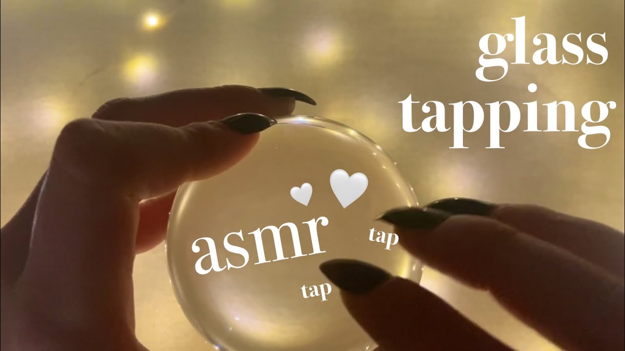 ASMR glass tapping 💎🤍 (no talking)