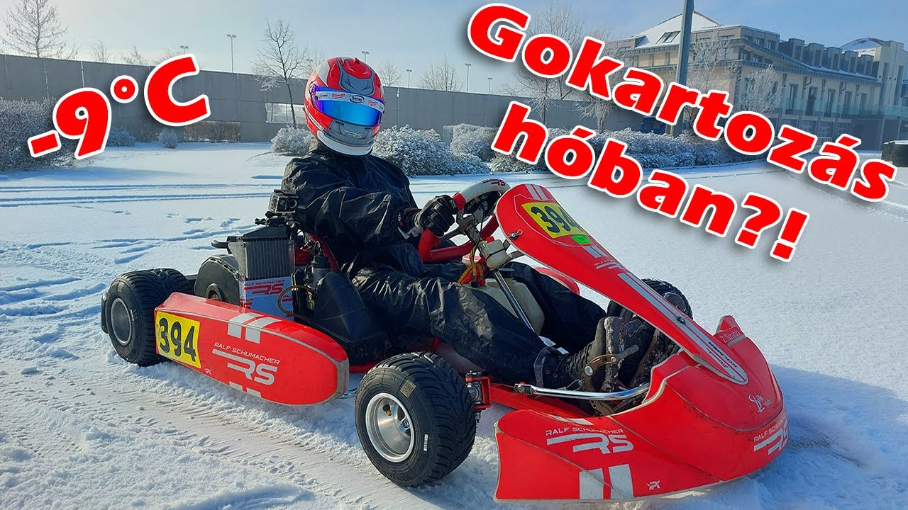 Gokartozás -9 fokban, hóban?!