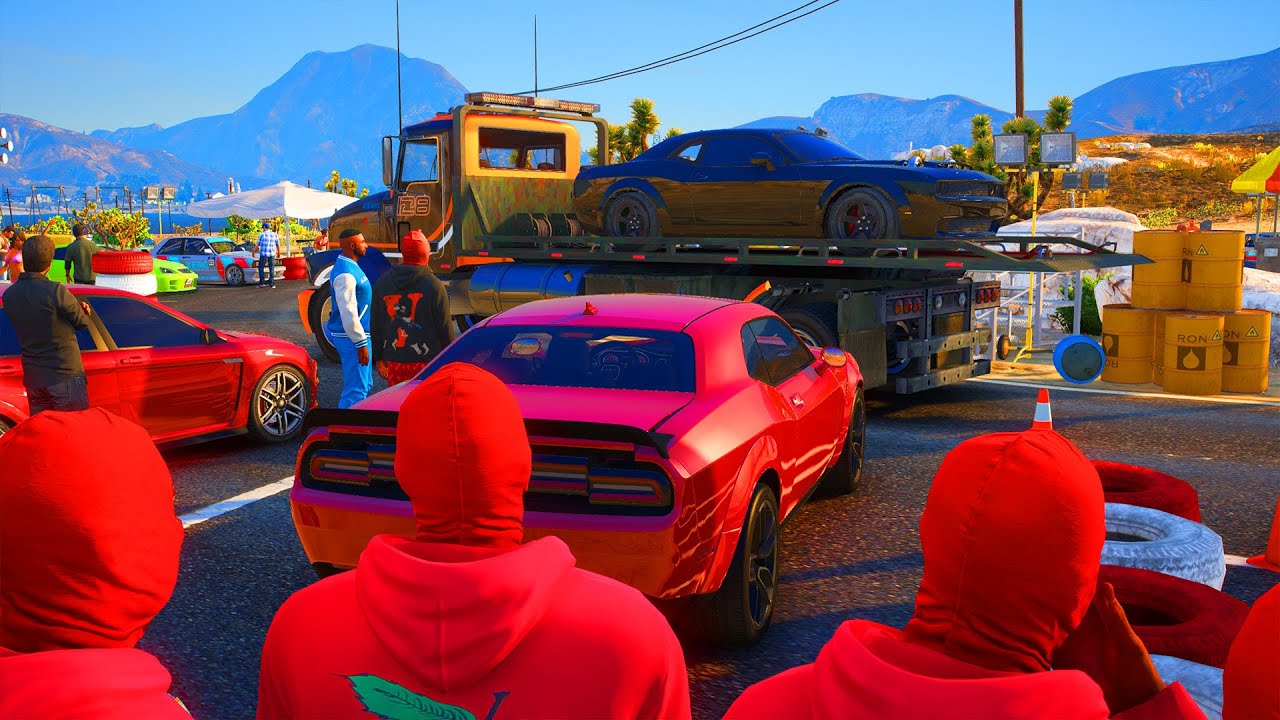 GTA 5 BLOODS VS CRIPS HELLCAT BATTLE 2