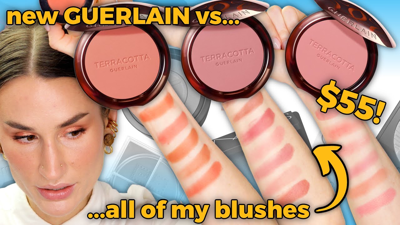Свотч-пати: новые румяна Guerlain Terracotta против *всех* моих люксовых пудровых румян!