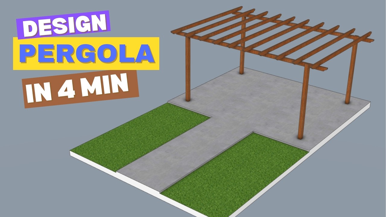 Part 1: Design Pergola in 4 min with SketchUp!