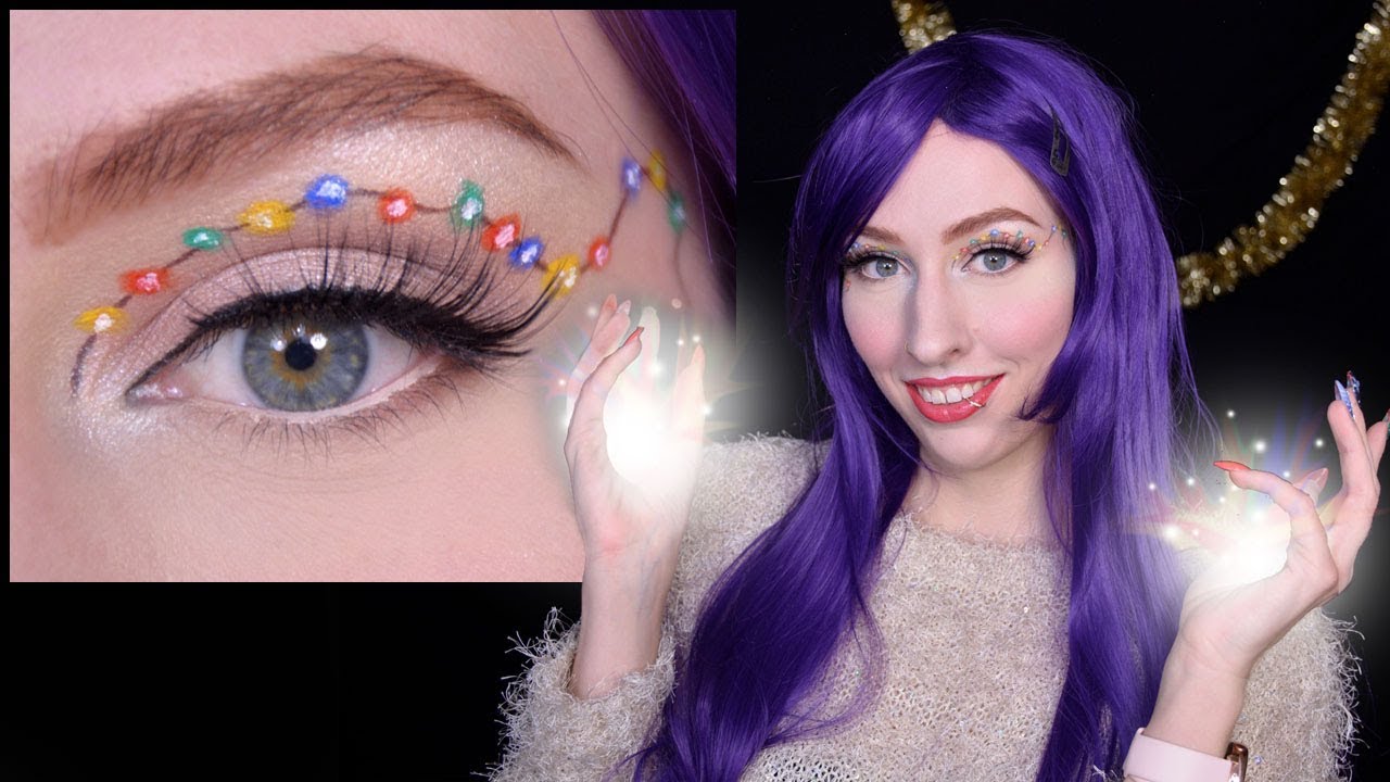 Draagbaar-achtig Kerstlichtjes TUTORIAL😜 | Feestdagen Make-up