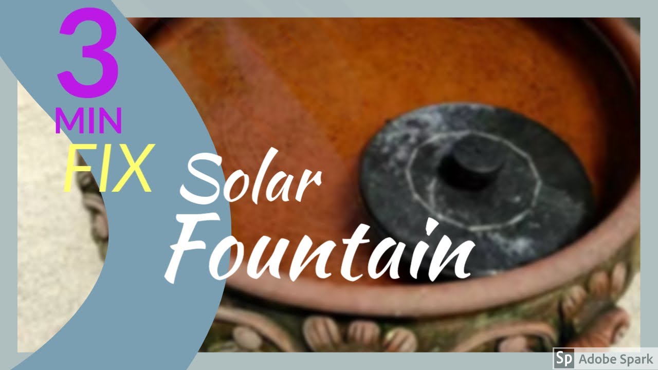 Solar Power Water Fountain from Amazon - FIX - Removing Algae