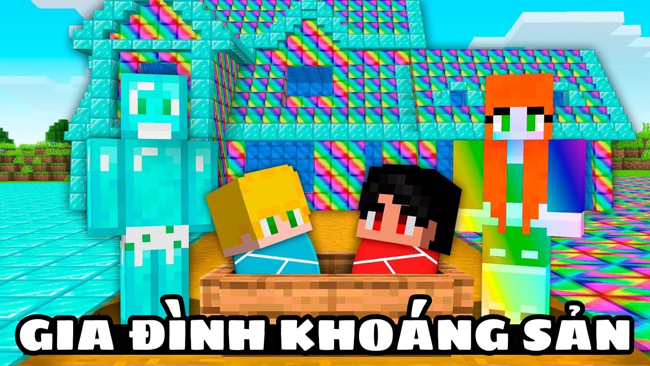 Tôi Được Nhận Nuôi Bởi Gia Đình Khoáng Sản Và Trở Lại Trả Thù Dân Làng Khốn Nạn Trong Minecraft!