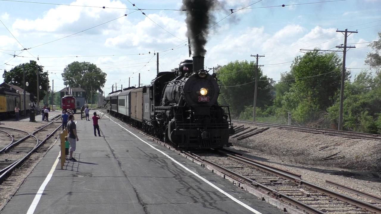 Steam Train Leaving Station, Loco 1630, 2 10 0
