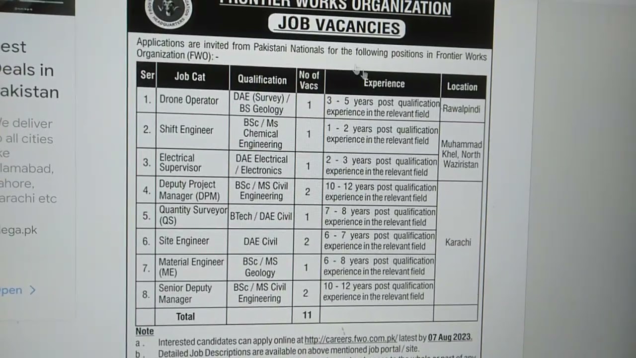 FWO Jobs July 2023#shorts#youtubeshorts| FWO Jobs July 2023 Apply Online Site| Civil Engineer Jobs