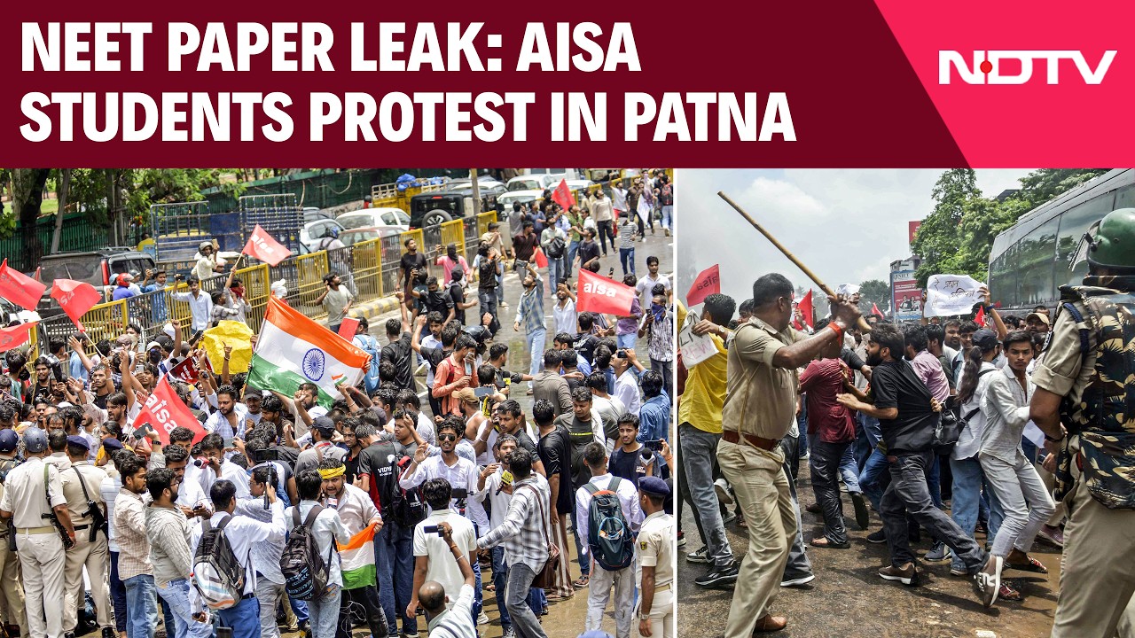 NEET Protest | All India Students' Association Stages Massive Protest in Patna Over NEET Paper Leak