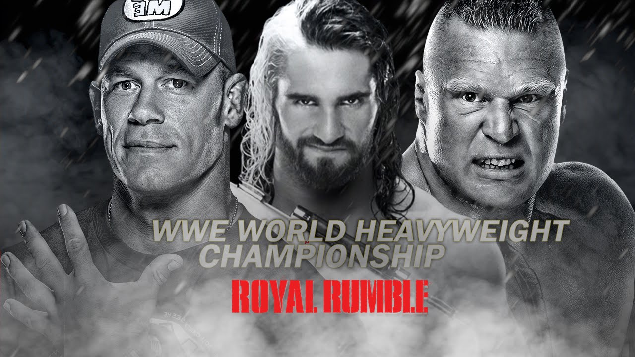 WWE Royal Rumble 2015 - Brock Lesnar vs John Cena vs Seth Rollins (WWE WHC) - WWE 2K15