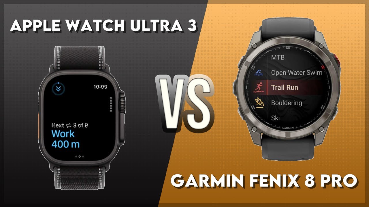 Apple Watch Ultra 3 vs Garmin Fenix 8 Pro Comparison