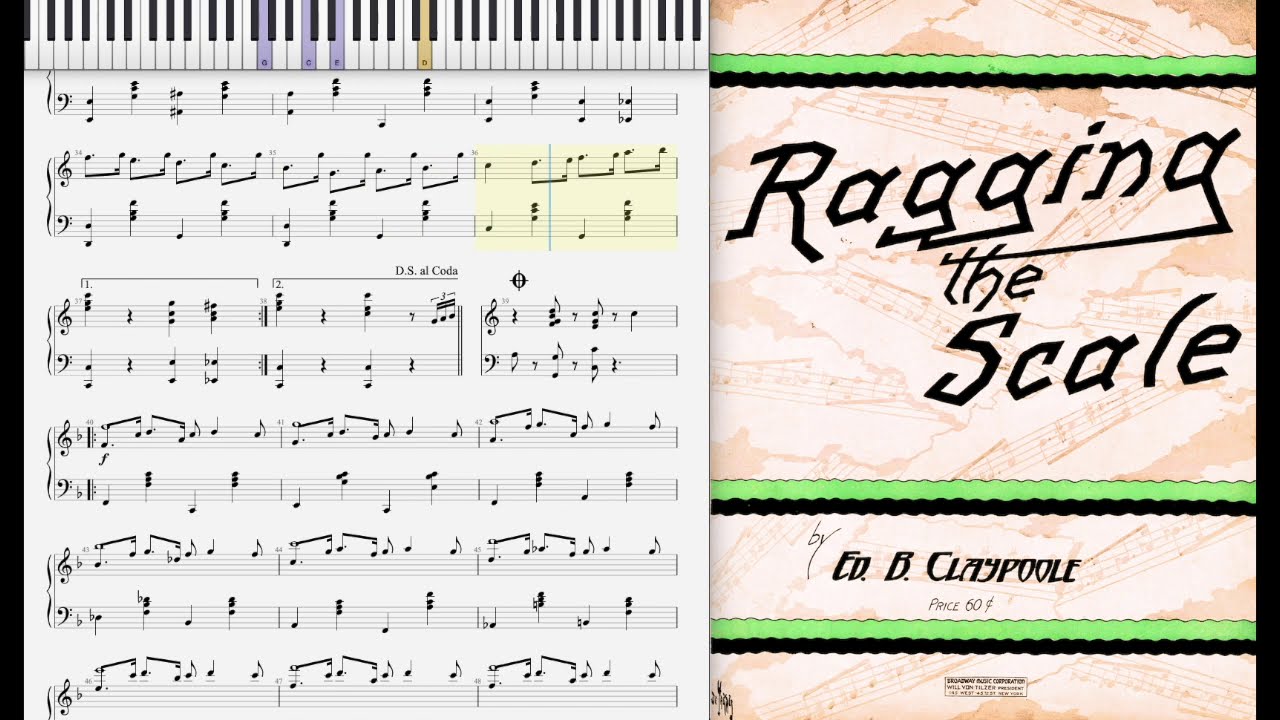 Ragging the Scale by Edward B. Claypoole (1915, Ragtime piano)