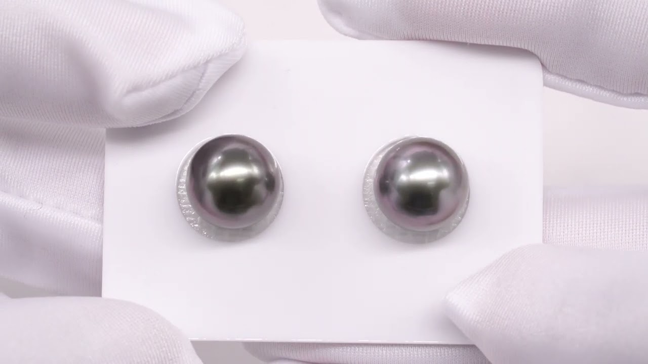 2pcs Cherry 10.6mm - Tahitian Pearl Pair ER920