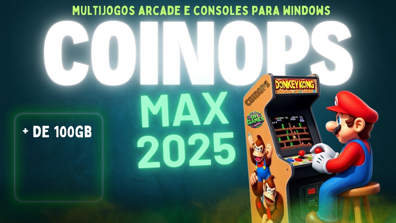 COINOPS Max 2025 - Nova Multijogos Portátil com +100GB de Jogos Clássicos de Arcade e Console