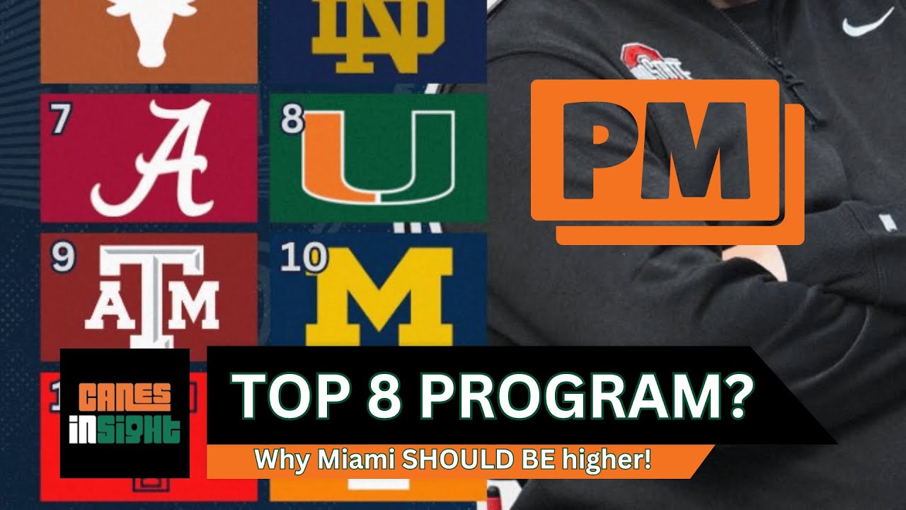 CanesInSight PM: Pate's Top 12 Programs | Why Miami should be HIGHER!