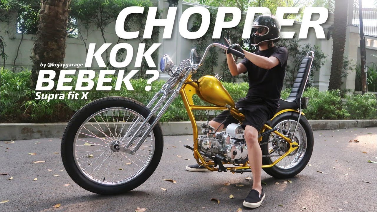 CUSTOM MOTOR BEBEK JADI CHOPPER DARI MESIN HONDA SUPRAFIT X By @Kojaygarage
