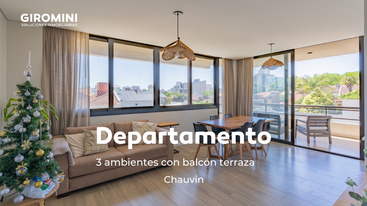 Departamento 3 ambientes con balcón terraza - Chauvin