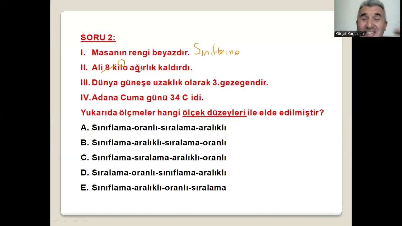 ÖLÇME- DENEME 5: Ölçekler