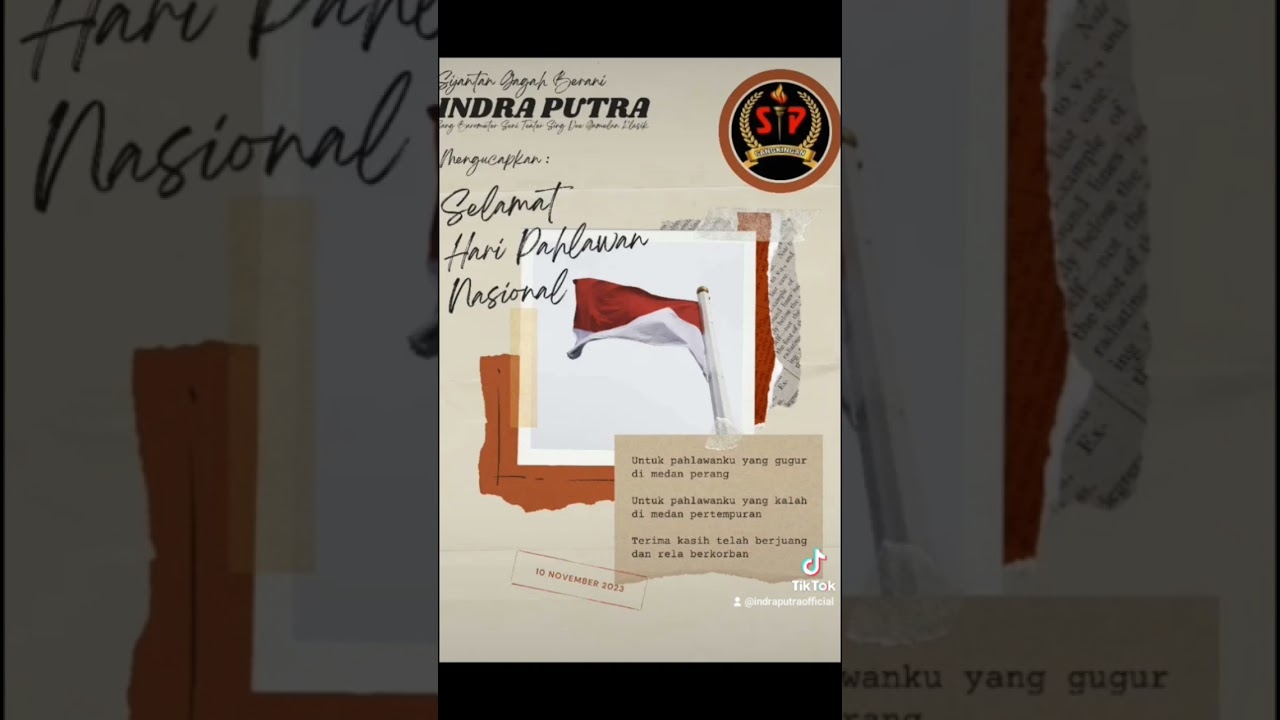 selamat hari pahlawan nasional #indraputra #indraputralive