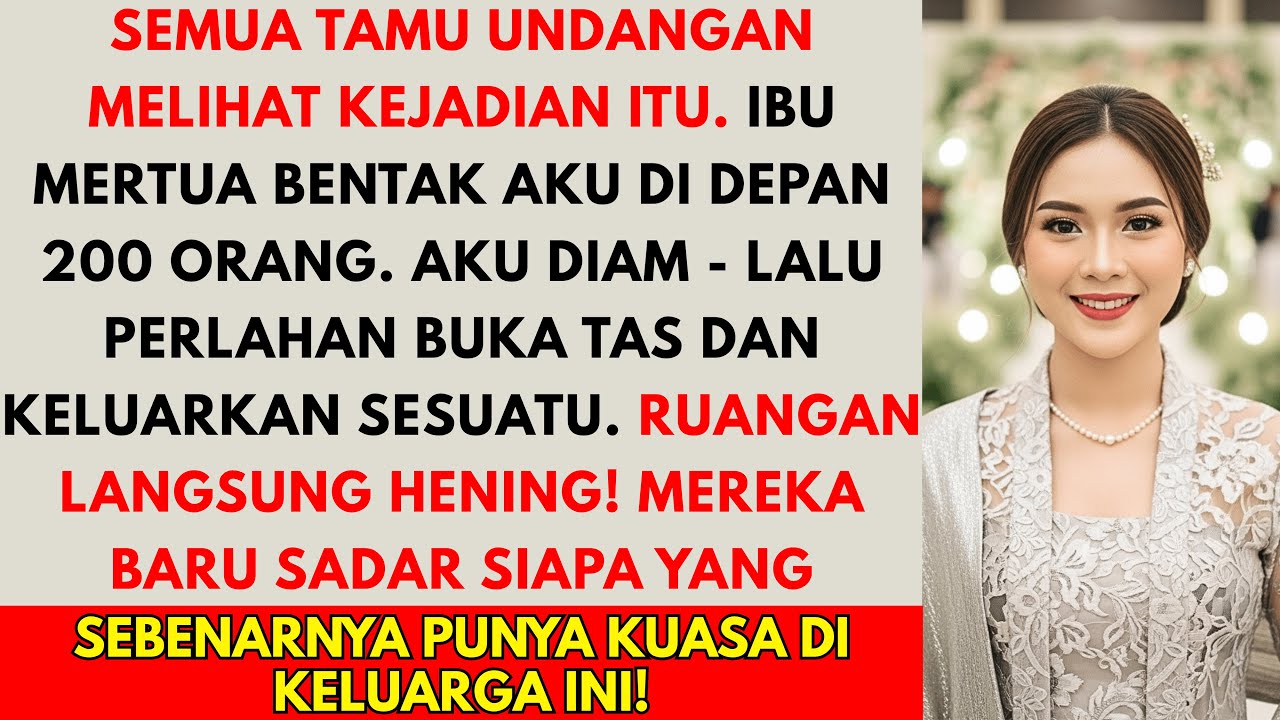 Aku ditampar ibu mertua di tengah pesta pernikahan adik ipar - semua tamu kaget waktu aku...