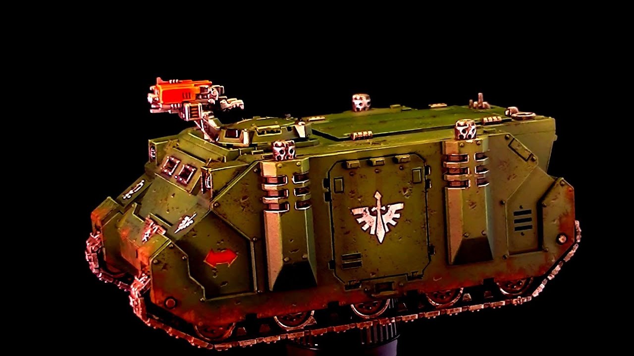 How to paint a Dark Angels Rhino complete