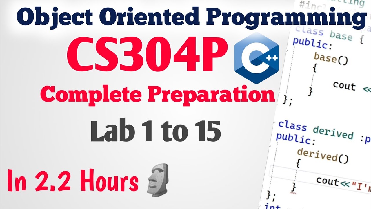 CS304P Short Lectures Lab 1 to 15 | CS304P Final Term Preparation by VU TALK #oop in c++ Hindi/Urdu