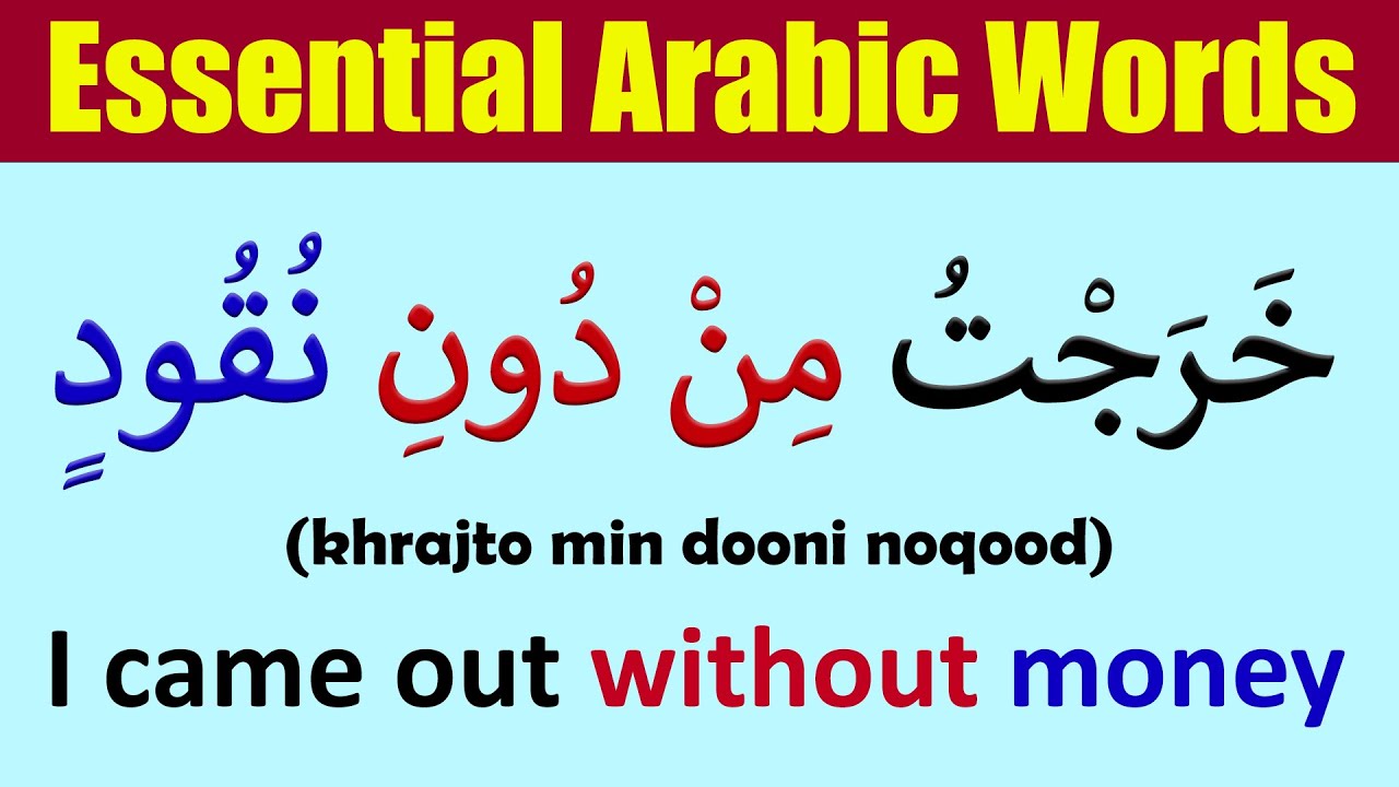 Top Common ESSENTIAL Arabic Words for Everyday Conversations | Learn Arabic Language