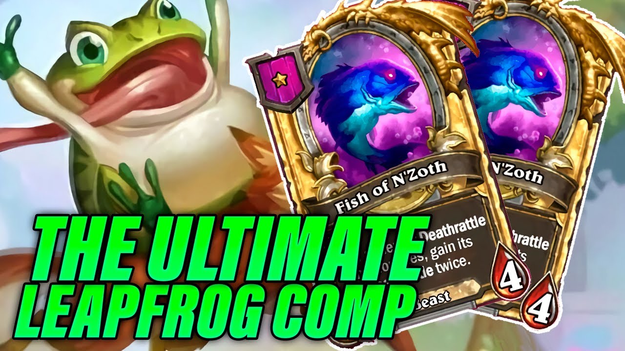 The Ultimate Leapfrogger Comp Ft. 2 Golden Fish | Dogdog Hearthstone Battlegrounds