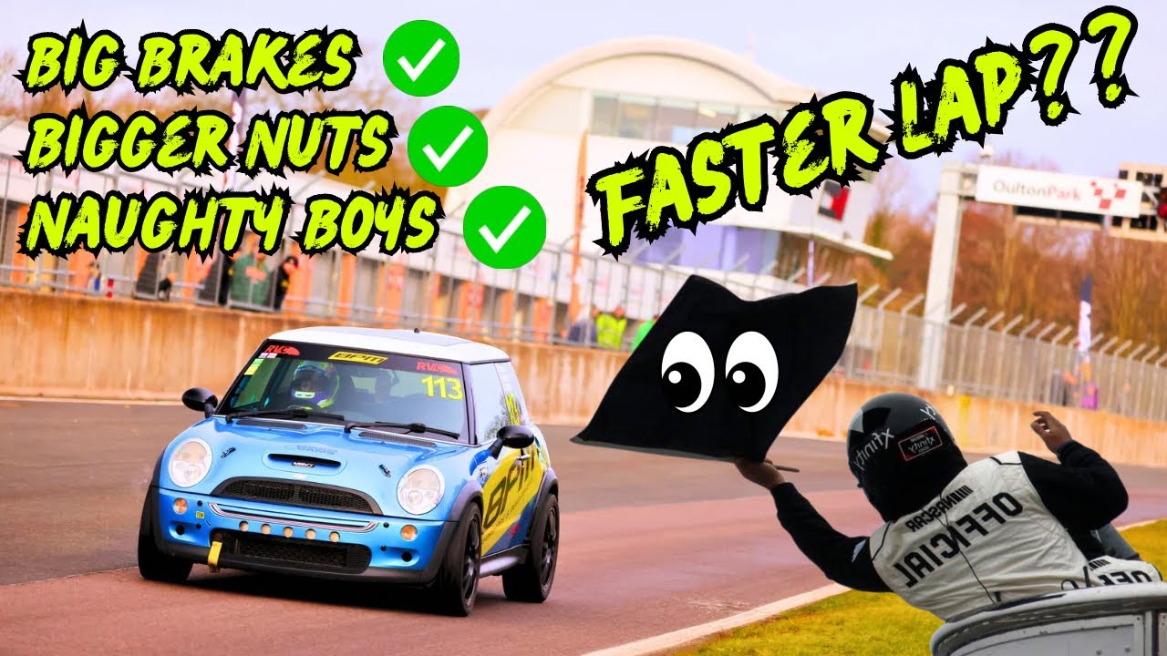 FAST LAPS! BLACK FLAGS! BIG CRASH! | CHAOS AT OULTON PARK IN THE BUDGET MINI COOPER S R53!