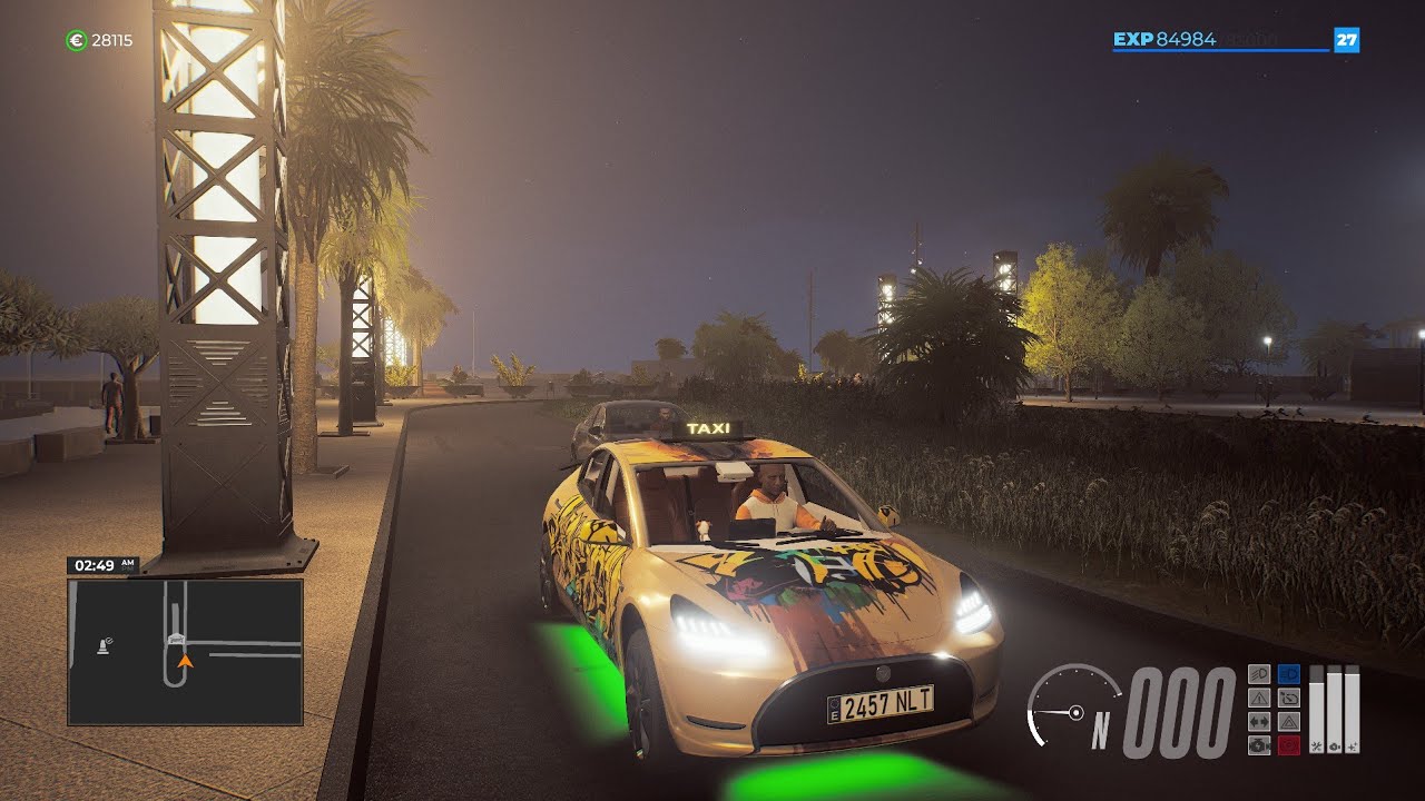 Taxi Life: A City Driving Simulator Gameplay (PS5) Night City (No Commentary)