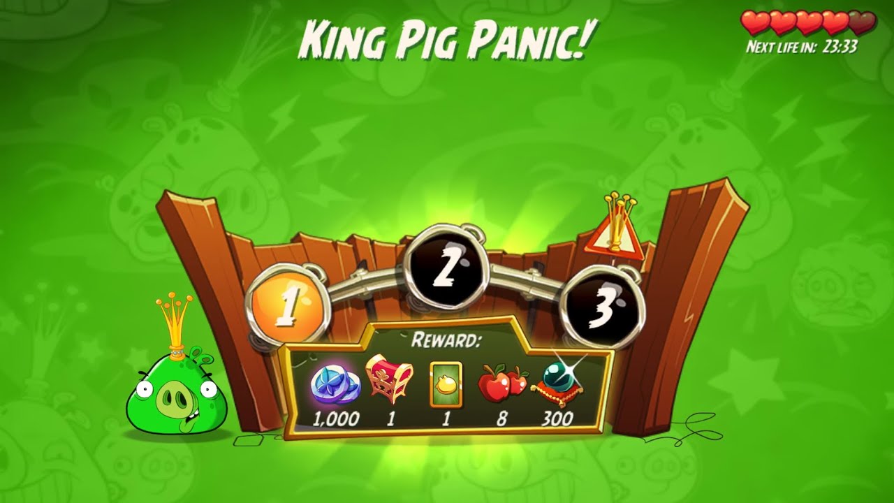 KPP 3-4-5 Rooms - No Red,Blues,Chuck,Hal - King Pig Panic, Angry Birds 2