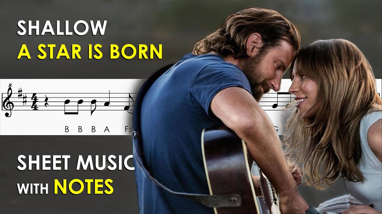 Shallow - A Star Is Born | Sheet Music with Notes for Recorder Flute, Violin Tutorial A Star Is Born