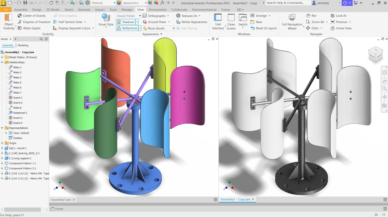 Autodesk Inventor Tutorial: Complete Wind Turbine Design  | Modeling, Assembly & Animation