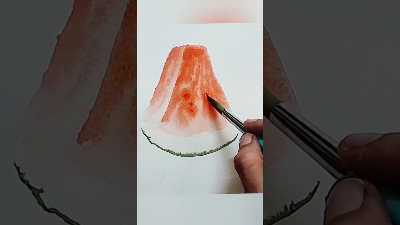 This Watermelon Painting is TOO Easy! | Easy Watercolor Painting 🍉 | Beginner-Friendly Tutorial