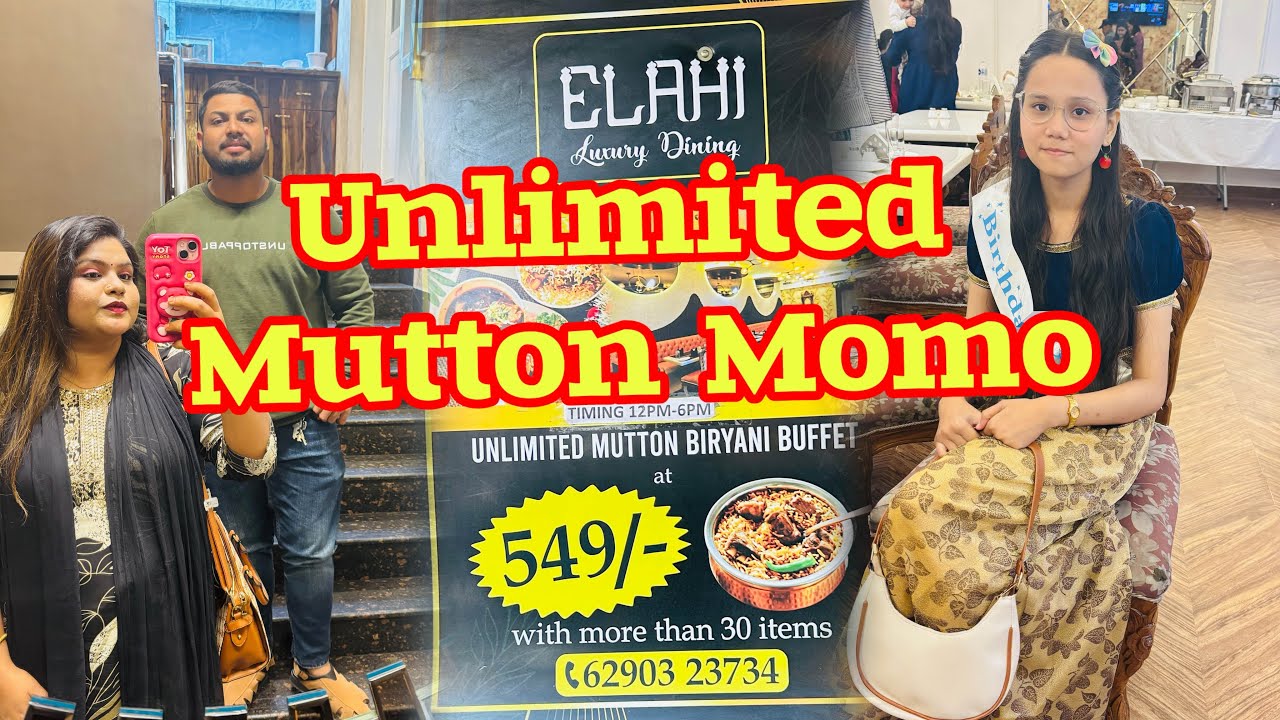 Luxury Dining on Budget 😲 | 30+ items @ ₹549 Mutton Buffet @ Elahi | Birthday Celebration Vlog