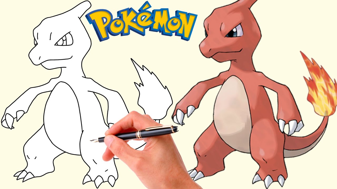 Wie zeichnet man GLUTEXO (Charmeleon) Pok&eacute;mon #0005 | Generation 1