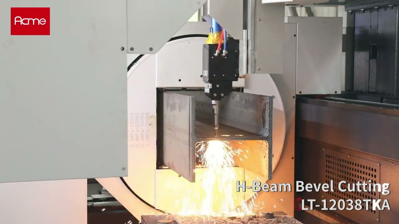 ACME Laser LT 12038TKA H Beam Bevel Cutting Machine Tube Pipe Cutter #acmelaser