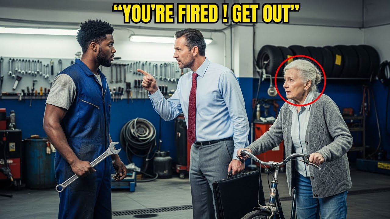 Mechanic Fired for Fixing Old Lady’s Bike — Next Morning, a Billionaire Knocks and He Cries