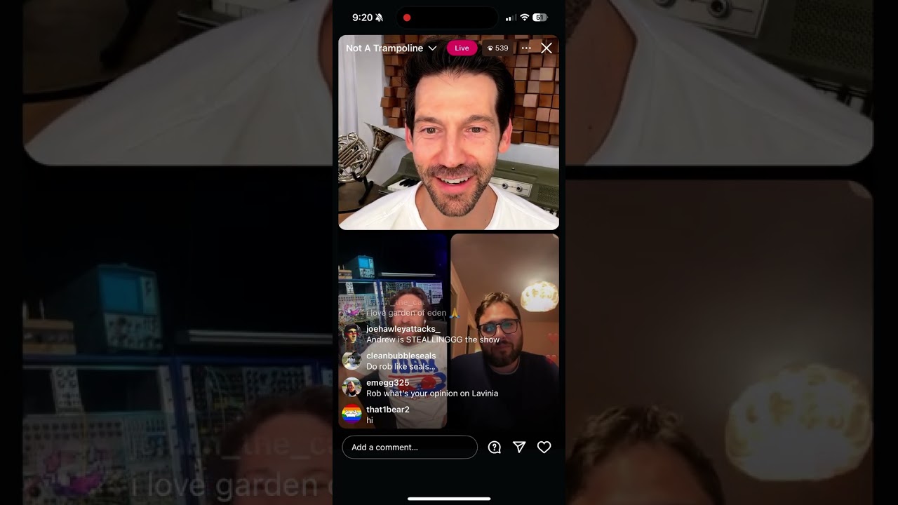 Rob Cantor Not A Trampoline Vinyl Release Instagram livestream 11/13/25