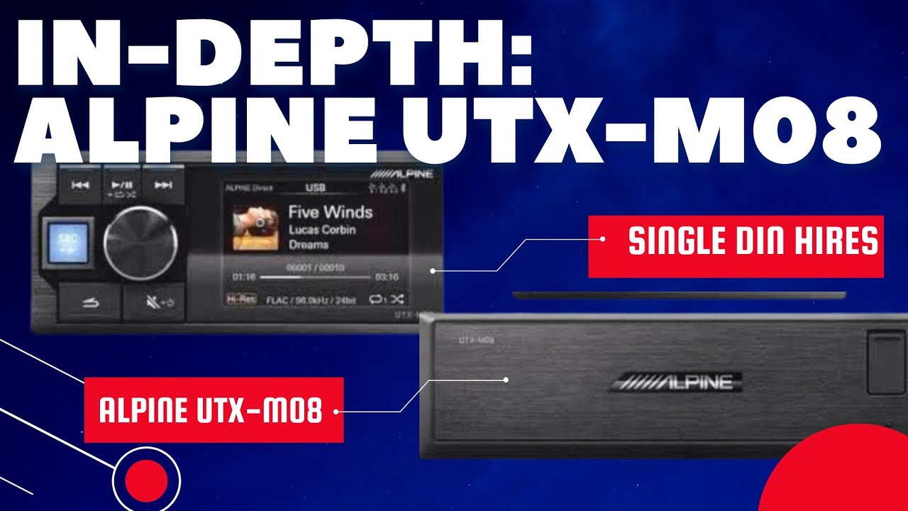 ‼ IN-DEPTH ALPINE UTX-M08 ‼ HIRES SINGLE DIN PLAYER UNIVERSAL #CARTENS