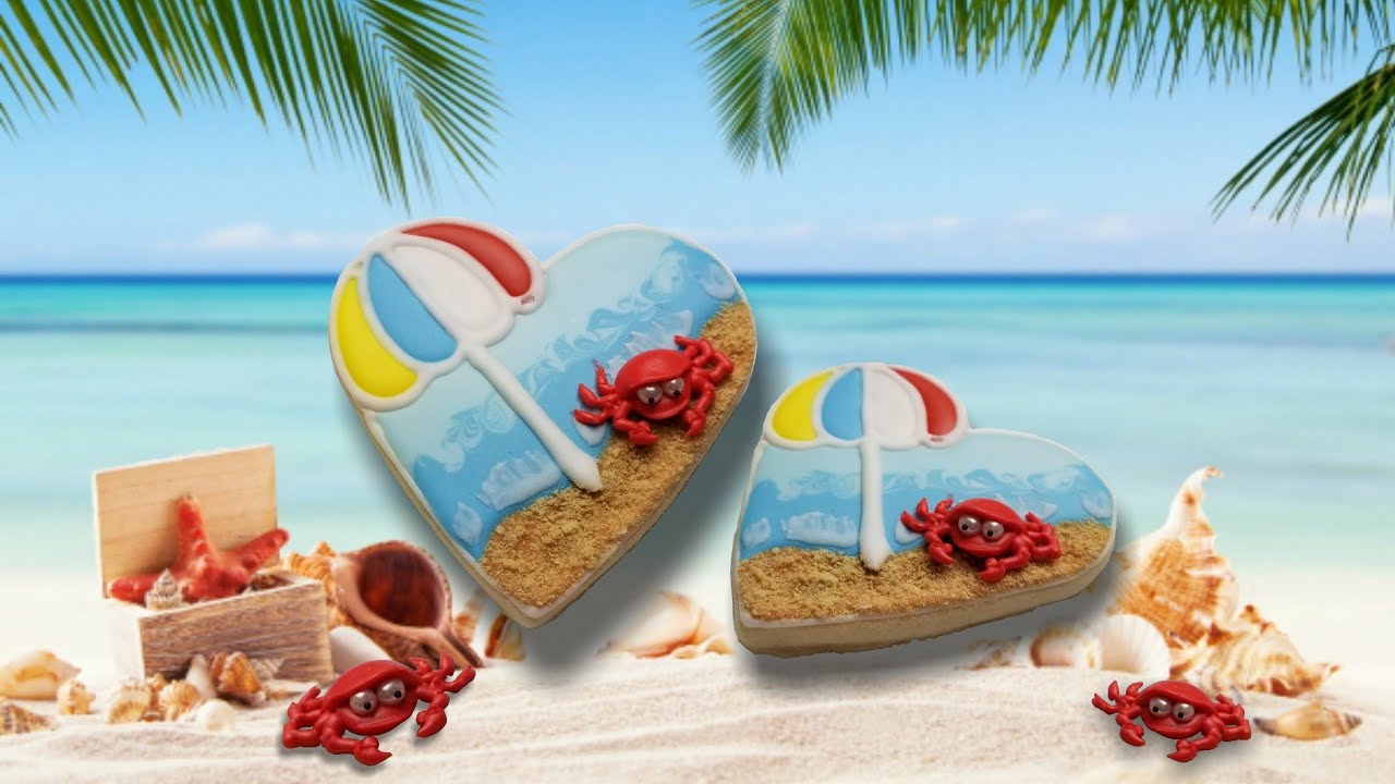 Summertime Beach-themed Sugar Cookie (How to)