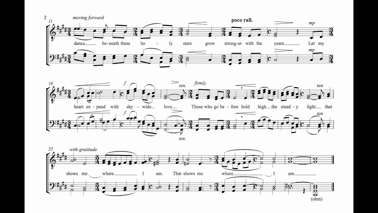The Steady Light, Reginald Unterseher TTBB unaccompanied score demo