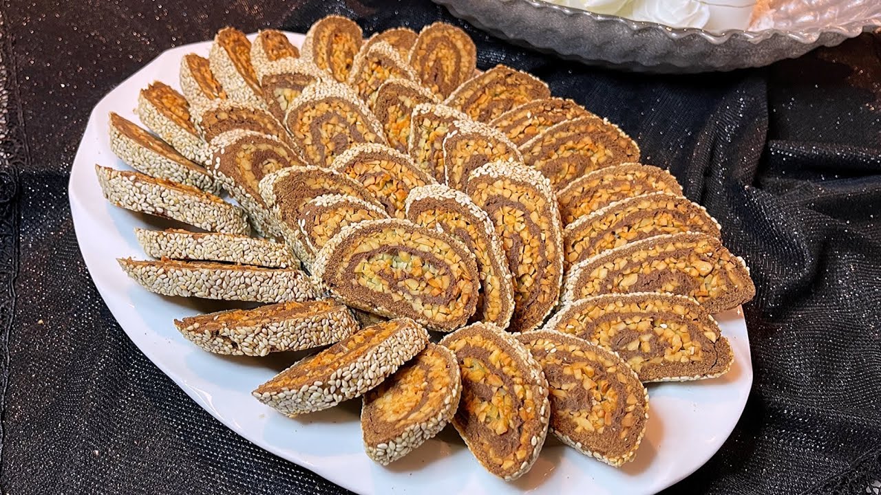 Schokoladenfekkas Fakkas Fekkas Marokkanisches Mandelgebäck mit Mandeln und Sesam Eid Rezept 2023