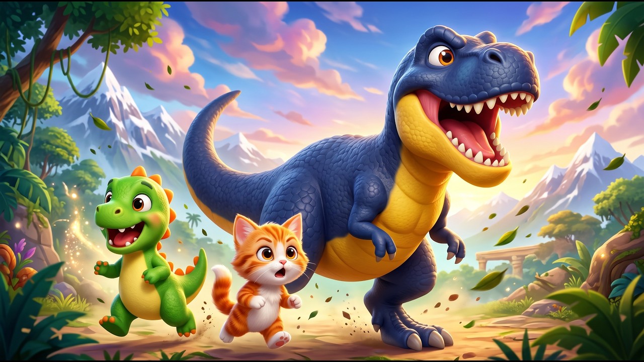 🦖 Przygody dinozaura T-Rexa 🦖 Dino i przyjaciele: odcinki 1&ndash;5 | Zabawna bajka o dinozaurach dla d...